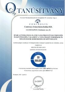 ISO9001-2015 Tanusitvany-magyar