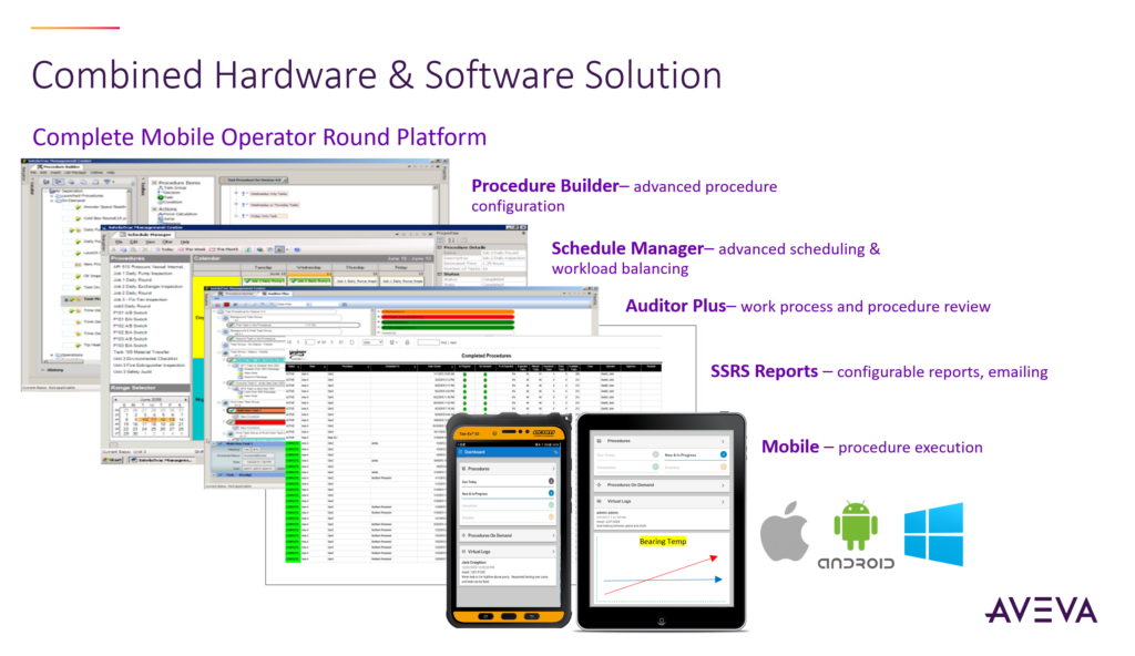 AVEVA Mobile Operator szoftver asztali és mobil kliensek